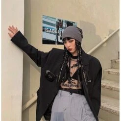 Yuna See Through Oversized Shirt -Gothic Clothing Store 3 7df56c94 6d58 4a62 8146 84fef208e448