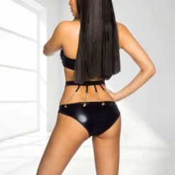 Seductive Gothic Faux Leather Lingerie Set – Strappy Panty & Bra With Choker Harness -Gothic Clothing Store 3 8a071a44 d350 4fd5 b42d 43b0cafc4028