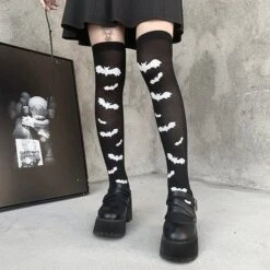 Nocturnal Being Thigh High Socks -Gothic Clothing Store 3 973dd831 03a9 4559 861e 8d5615a6fc6e