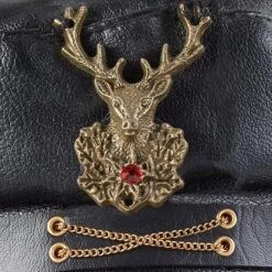 Deer Hunter Leather Beret Hat -Gothic Clothing Store 3 986348f7 3920 45ba 97be 0ec95eb5687d