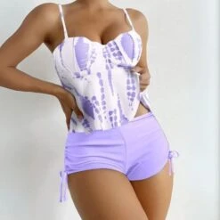 Retro Chic High-Waist Tankini Set With Shorts -Gothic Clothing Store 3 a05b483a 9fad 4700 8ee7 f00ba943e0b9