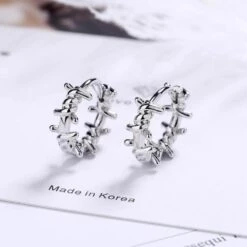 Barb Wire Silver Earrings -Gothic Clothing Store 3 a80f43f8 b865 4f49 ae97 384b32c803aa