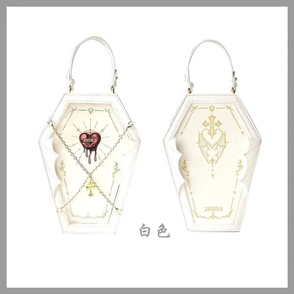 Gothic Coffin Ita Bag With Chain & Wings 3 Gothic Coffin Ita Bag With Chain & Wings - Image 3