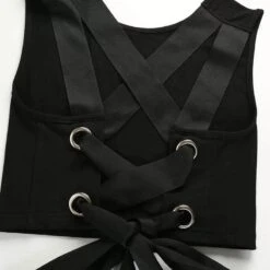 Mina Open Back Crop Top -Gothic Clothing Store 3 c41d56c8 f8af 4b33 9855 a381a5d2137d