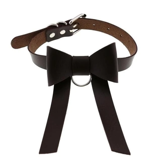 Bowknot Leather Choker 9 Bowknot Leather Choker - Image 9