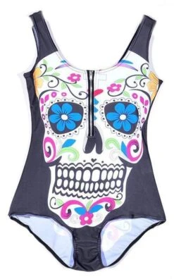 Floral Skull Swimsuit -Gothic Clothing Store 3 e2470afd a70e 48f4 b621 d156871b2917