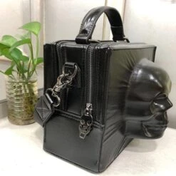Death Face Leather Bag -Gothic Clothing Store 3 e2e8f6cd 653f 412e b301 8ff53e43f167
