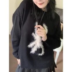 Fuzzy Spider Black Sweater -Gothic Clothing Store 3 f6f32a0d 6a05 4a3d 9927 a8ded17dabc7