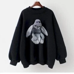 Bunny Haze Loose Sweatshirt -Gothic Clothing Store 3 fe4716e4 d1ce 4685 91f2 40ff8e7fd788