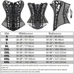Gothic/Steampunk Steel Boned Waist Trainer Corset 4 -Gothic Clothing Store 3c