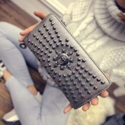 Rivet Skull Wallet 9 Rivet Skull Wallet -Gothic Clothing Store 44