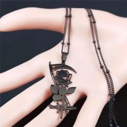 Reaper's Love Stainless Steel Necklace -Gothic Clothing Store 4 04e0ac06 7bfe 46ff bd81 e501ac7a5d5b