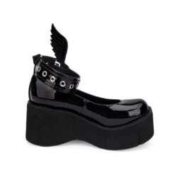 Black Wing Lolita Platform Shoes -Gothic Clothing Store 4 271500fb ebc0 4252 b107 d105cc5cd270