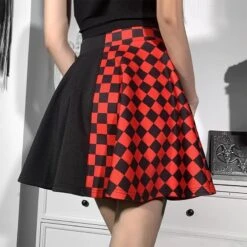 Red & Black Gothic Checkered Skirt 10 Red & Black Gothic Checkered Skirt -Gothic Clothing Store 4 514ed9c8 524e 44d1 9d5f ed6d180433e3