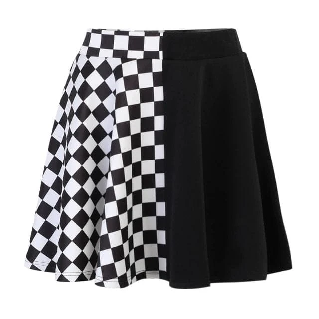 B&W Gothic Checkered Skirt 11 B&W Gothic Checkered Skirt - Image 11
