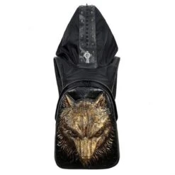 Wolfgang Hooded Backpack -Gothic Clothing Store 4 691e9665 69e1 4fc7 b4f3 93db1d4f9495