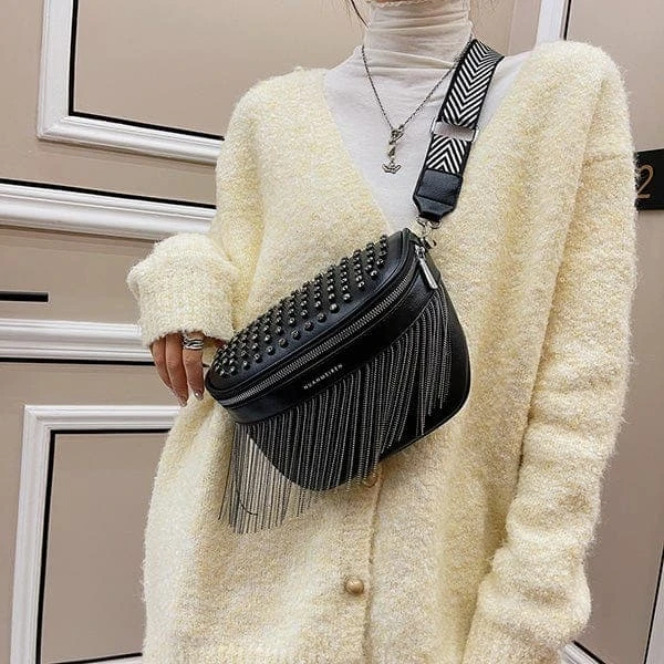 Iris Fringe Studded Bum Bag 2 Iris Fringe Studded Bum Bag - Image 2