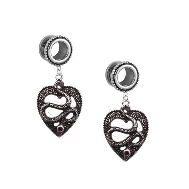 Ominous Stainless Steel Tunnel Earrings 5 Ominous Stainless Steel Tunnel Earrings - Image 5