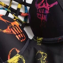 Day Of The Dead Swimwear Crisscross Bikini -Gothic Clothing Store 4 a1d6743d efa2 4f6d b556 132299943172