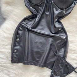 Dominatrix Dreams Lingerie Leather-Look Bodycon Night Dress 20 Dominatrix Dreams Lingerie Leather-Look Bodycon Night Dress -Gothic Clothing Store 4 baddb4e0 4bd4 41d5 9a2b 9805e46b91cc
