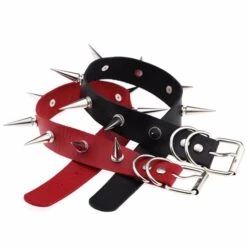 Silver Spiked Leather Choker 26 Silver Spiked Leather Choker -Gothic Clothing Store 4 db29faaa f333 46c7 8450 5e24935372d3