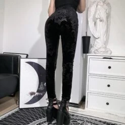 Neesha Velvet Black Pants -Gothic Clothing Store 4 f43775df 038c 48ed ad57 650229a91f75