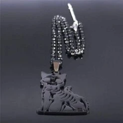 Gothic Cat Skeleton Necklace -Gothic Clothing Store 4 f984fd82 978c 4512 ba31 9a5a37d3c221