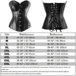 Gothic/Steampunk Steel Boned Waist Trainer Corset 6 -Gothic Clothing Store 4c