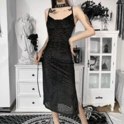 Black Leopard Midi Dress -Gothic Clothing Store 5 0b891911 1b82 4f68 b9fb 3b2bf8827a10