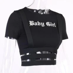 Baby Girl Gothic Crop Top -Gothic Clothing Store 5 24366e42 2ac6 40ce b0c9 0e6049b4cedf
