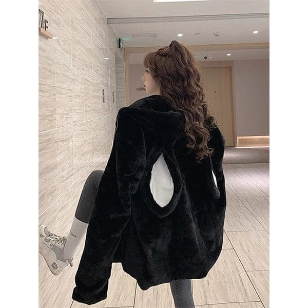 Snow Bunny Kawaii Hooded Coat 6 Snow Bunny Kawaii Hooded Coat - Image 6