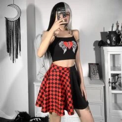 Red & Black Gothic Checkered Skirt 11 Red & Black Gothic Checkered Skirt -Gothic Clothing Store 5 4071b490 3adf 4fcc bbe1 fe5cc5c1c7fd