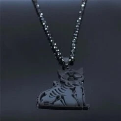 Gothic Cat Skeleton Necklace -Gothic Clothing Store 5 40d77cc4 c9bf 4367 9515 9b359d513f02