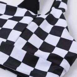 B&W Plaid Swimsuit -Gothic Clothing Store 5 61bcdd4f 53cc 4952 9f67 62ac9eec56d5