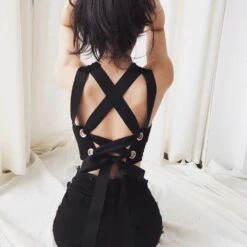 Mina Open Back Crop Top -Gothic Clothing Store 5 68c1fc0f 9448 4c0e 8e00 73c5e889ffc2