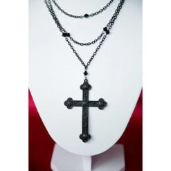 Black Cross Multilayer Necklace -Gothic Clothing Store 5 7f46c440 0b3d 4f7c b3be 826a0cba24d5