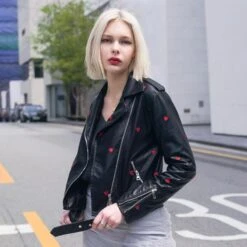 Faux Leather Love Hearts Jacket -Gothic Clothing Store 5 8780b07b 1e67 4039 aaf8 d85c6612f79e
