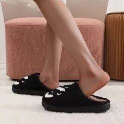 Spooky Bat Pattern Plush House Slippers -Gothic Clothing Store 5 8aa11dbd 3b9e 452c a106 28d829079d84