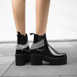 Exclusive Gothic Punk Chain Boots -Gothic Clothing Store 5 998143e6 2314 4649 98a3 a6d2dcaf0d36