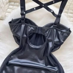 Dominatrix Dreams Lingerie Leather-Look Bodycon Night Dress 21 Dominatrix Dreams Lingerie Leather-Look Bodycon Night Dress -Gothic Clothing Store 5 9c2cbcf3 f635 49f9 ab0a 6152f9b67a79