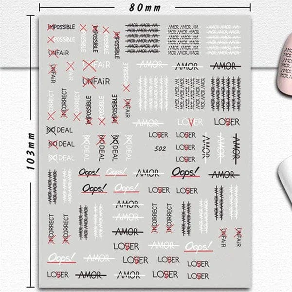 Abstract Girl Nail Stickers 6 Abstract Girl Nail Stickers - Image 6