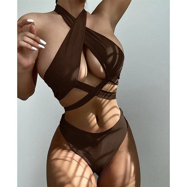 Aubree Crisscross Halter Wrap Bikini Set 6 Aubree Crisscross Halter Wrap Bikini Set - Image 6