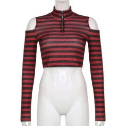 Hide And Seek Striped Crop Top -Gothic Clothing Store 5 afc88a1d b543 4448 ad15 b125b00a8f5e