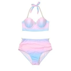 Gothic Pearly Shell Halter Bikini Set – High-Waist Two-Piece Swimwear -Gothic Clothing Store 5 b8166957 e3b1 4e4f 87ea 8430f0017763