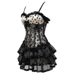 Polka Dot Overbust Corset Dress -Gothic Clothing Store 5 bf8e96bf 37d6 4e54 880c 8d9443b8b96e