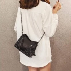 Chained Rivet Gothic Bag -Gothic Clothing Store 5 c5a8ec4f 61d6 40cb b107 dc2f26148fb2