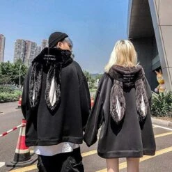 Gothic Rabbit Couple Hoodie -Gothic Clothing Store 5 c60cecfa 6c47 49c1 b9d4 a4febdc862a5
