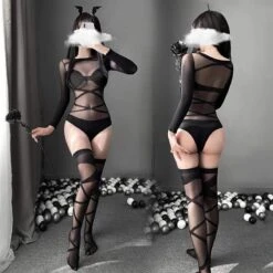 Baby Doll Long Sleeve Bodystocking -Gothic Clothing Store 5 e0b056a4 2af1 43d1 a215 c70230e274b7