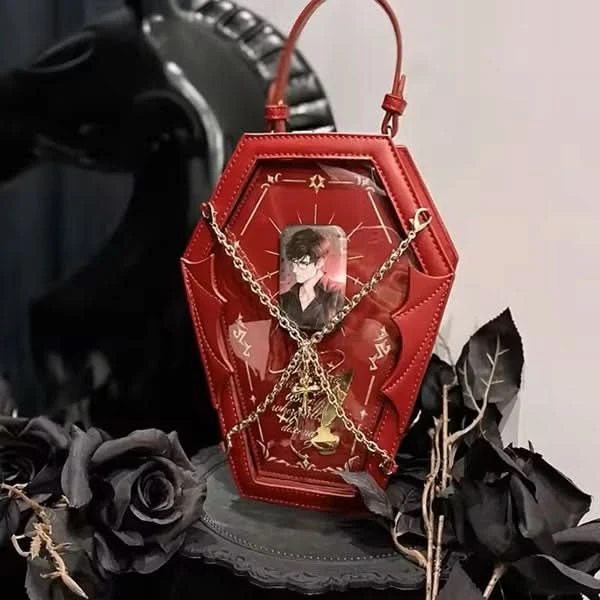 Gothic Coffin Ita Bag With Chain & Wings 5 Gothic Coffin Ita Bag With Chain & Wings - Image 5