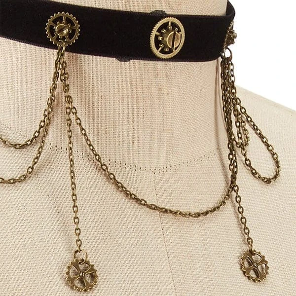 Steampunk Metal Gear Choker 2 Steampunk Metal Gear Choker - Image 2
